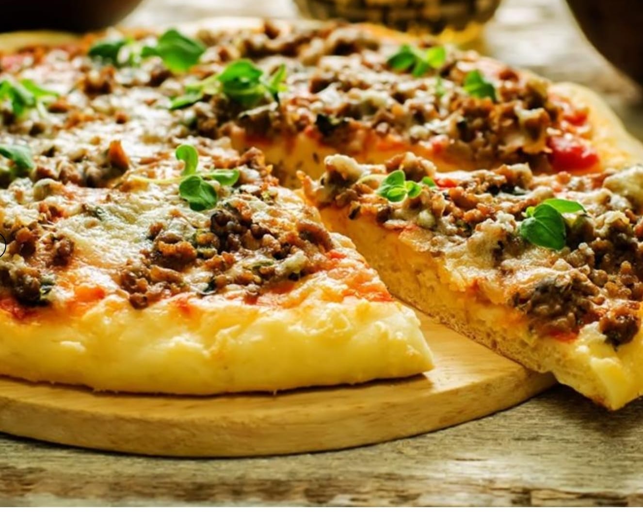 7. Hakket kød pizza